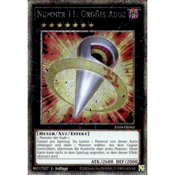 Nummer 11: Gro&szlig;es Auge RA04-DE062 (Platinum Secret Rare)