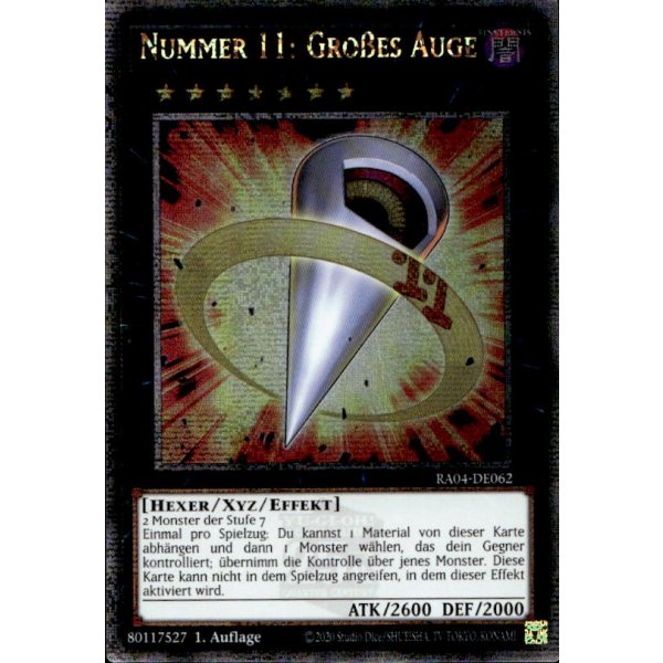 Nummer 11: Gro&szlig;es Auge RA04-DE062 (Quarter Century Secret Rare)
