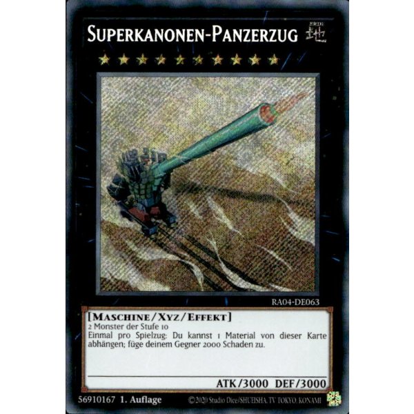 Superkanonen-Panzerzug RA04-DE063 (Secret Rare)