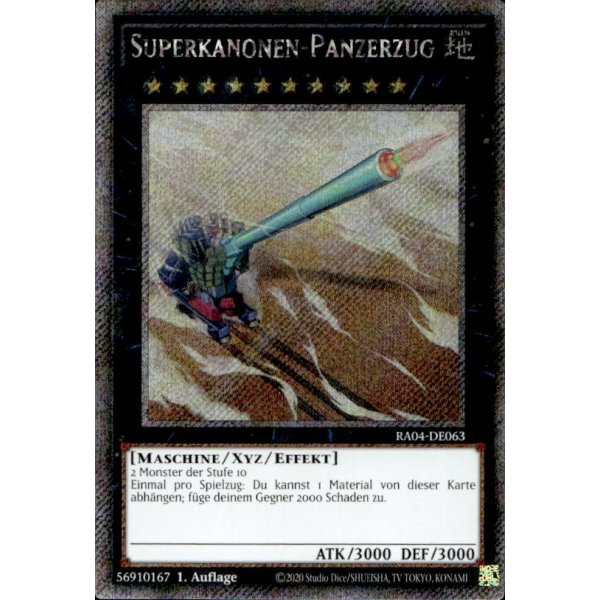 Superkanonen-Panzerzug RA04-DE063 (Platinum Secret Rare)