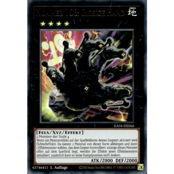 Nummer 106: Riesige Hand RA04-DE066 (Ultra Rare)