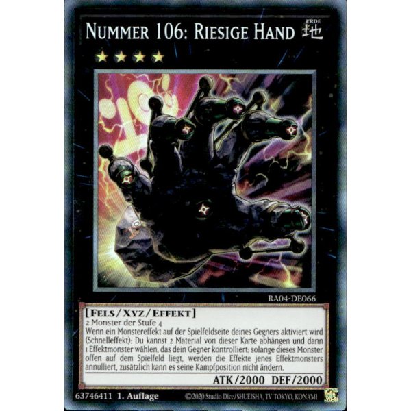 Nummer 106: Riesige Hand RA04-DE066 (Collectors Rare)