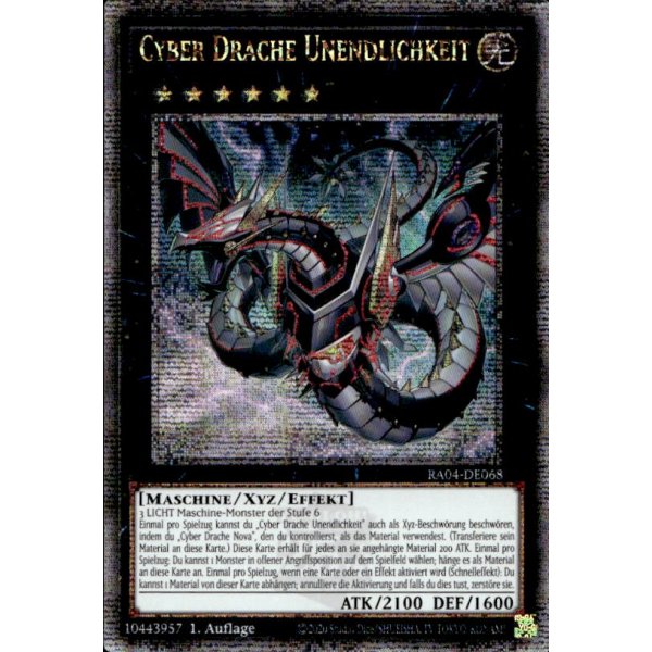 Cyber Drache Unendlichkeit RA04-DE068-alt (Quarter Century Secret Rare)