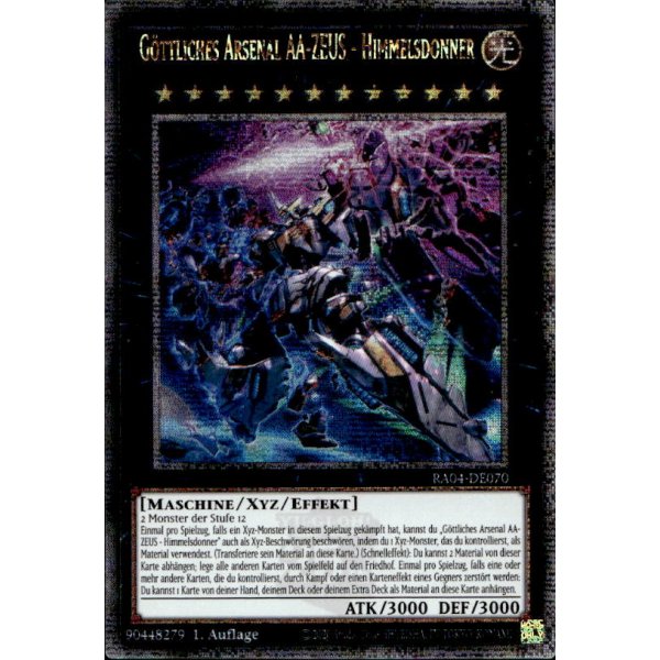 G&ouml;ttliches Arsenal AA-ZEUS RA04-DE070 (Quarter Century Secret Rare)