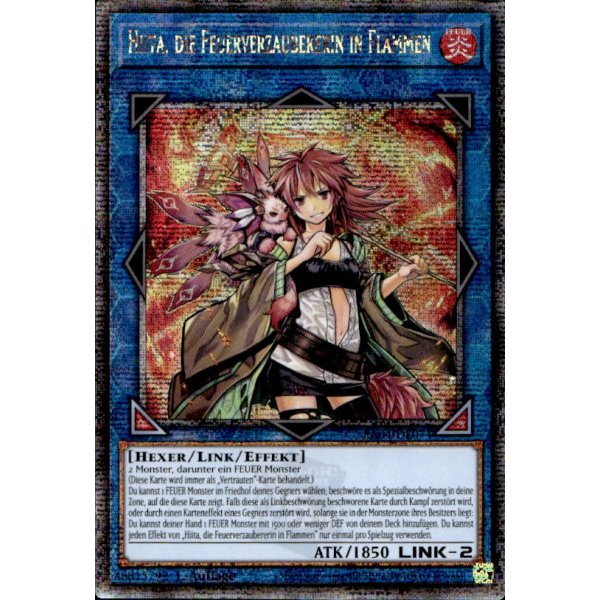 Hiita, die Feuerverzaubererin in Flammen RA04-DE074 (Quarter Century Secret Rare)