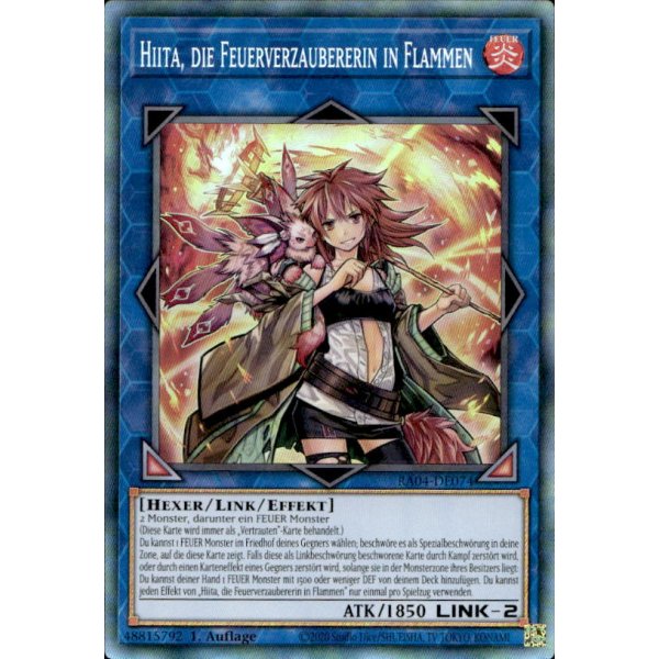 Hiita, die Feuerverzaubererin in Flammen RA04-DE074 (Collectors Rare)