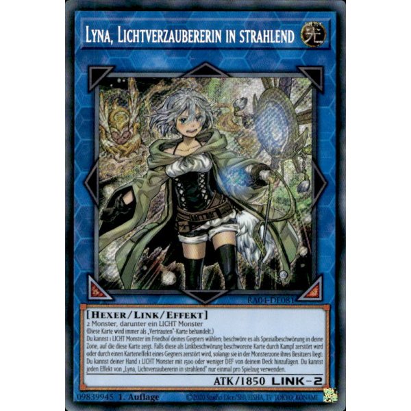 Lyna, Lichtverzaubererin in strahlend RA04-DE081 (Secret Rare)