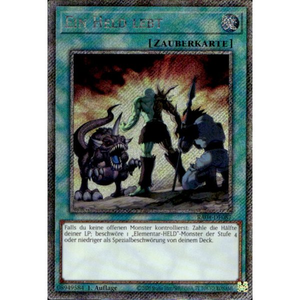 Ein Held lebt RA04-DE087 (Platinum Secret Rare)