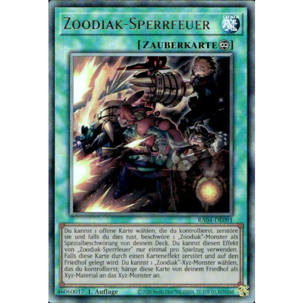 Zoodiak-Sperrfeuer RA04-DE091 (Ultimate Rare)