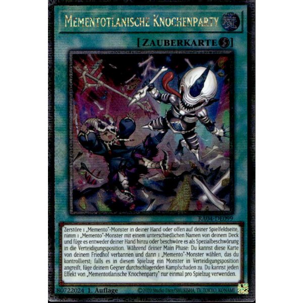 Mementotlanische Knochenparty RA04-DE099 (Quarter Century Secret Rare)