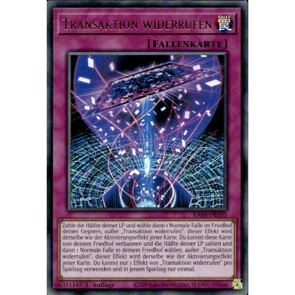 Transaktion widerrufen RA04-DE105 (Ultra Rare)
