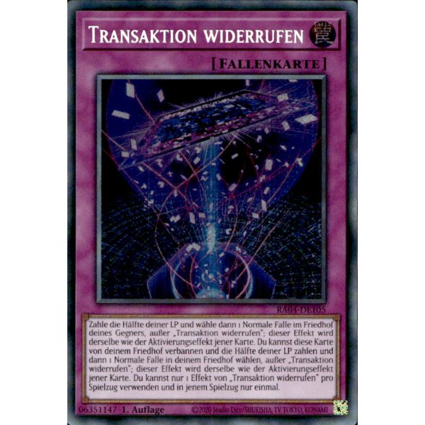 Transaktion widerrufen RA04-DE105 (Secret Rare)