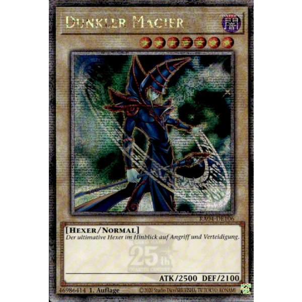 Dunkler Magier RA04-DE106-alt-6th (Quarter Century Secret Rare)