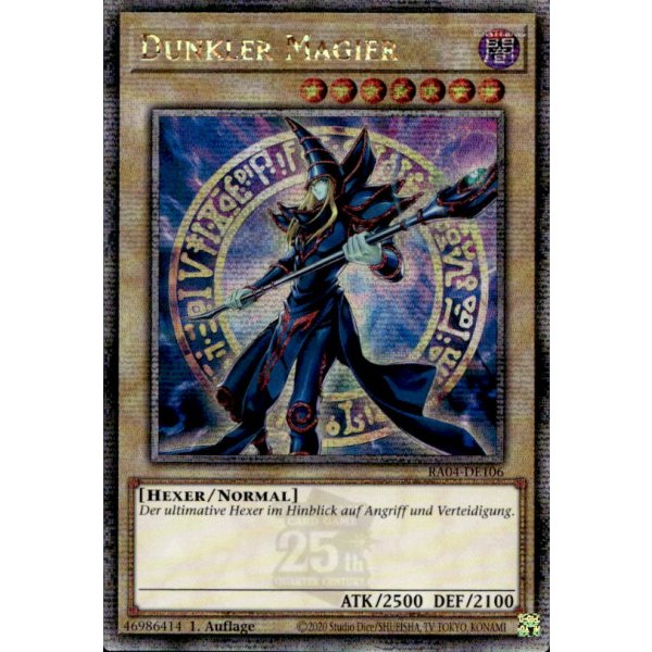 Dunkler Magier RA04-DE106-alt-8th (Quarter Century Secret Rare)