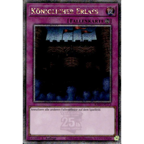 K&ouml;niglicher Erlass RA04-DE113 (Quarter Century Secret Rare)