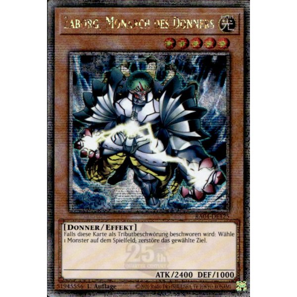 Zaborg, Monarch des Donners RA04-DE125 (Quarter Century Secret Rare)