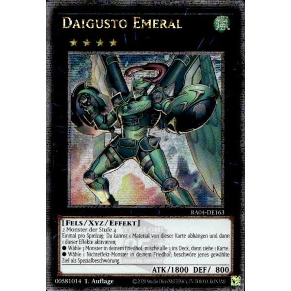 Daigusto Emeral RA04-DE163 (Quarter Century Secret Rare)
