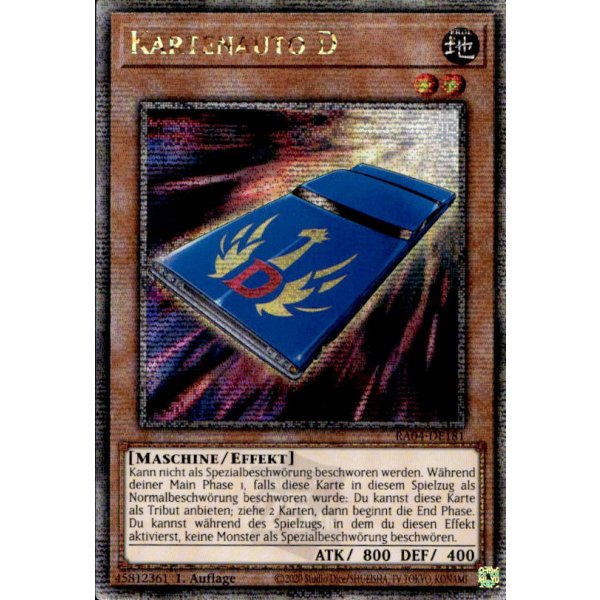 Kartenauto D RA04-DE181 (Quarter Century Secret Rare)