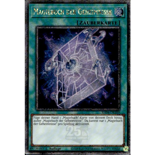 Magiebuch der Geheimnisse RA04-DE189 (Quarter Century Secret Rare)