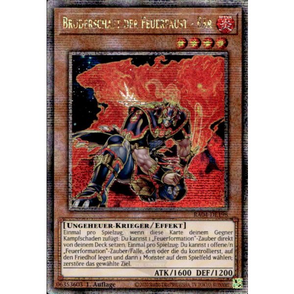 Bruderschaft der Feuerfaust - B&auml;r RA04-DE198 (Quarter Century Secret Rare)