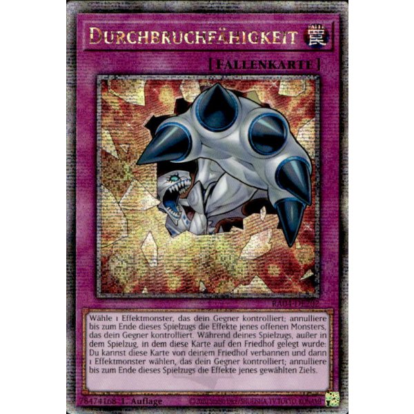 Durchbruchf&auml;higkeit RA04-DE202 (Quarter Century Secret Rare)