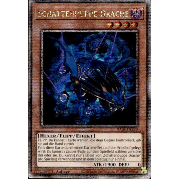 Schattenpuppe Drache RA04-DE228 (Quarter Century Secret Rare)