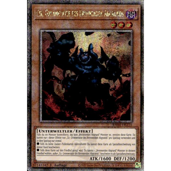 Cir, Grimmetatze des Brennenden Abgrunds RA04-DE234 (Quarter Century Secret Rare)