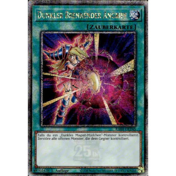 Dunkler Brennender Angriff RA04-DE245 (Quarter Century Secret Rare)