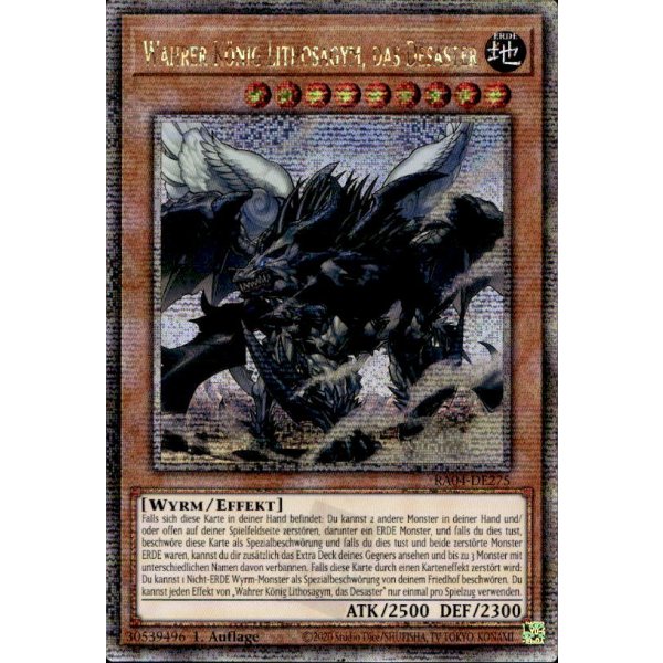 Wahrer K&ouml;nig Lithosagym, das Desaster RA04-DE275 (Quarter Century Secret Rare)