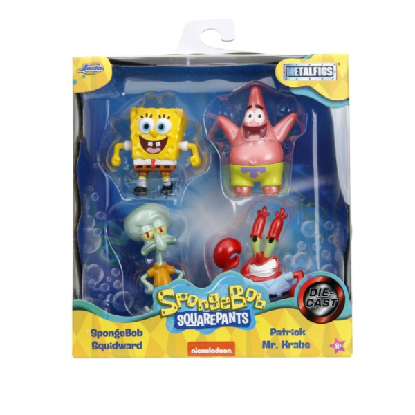 Metalfigs - Spongebob Schwammkopf 4er-Pack