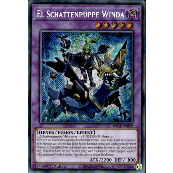 El Schattenpuppe Winda RA04-DE052 (Secret Rare)