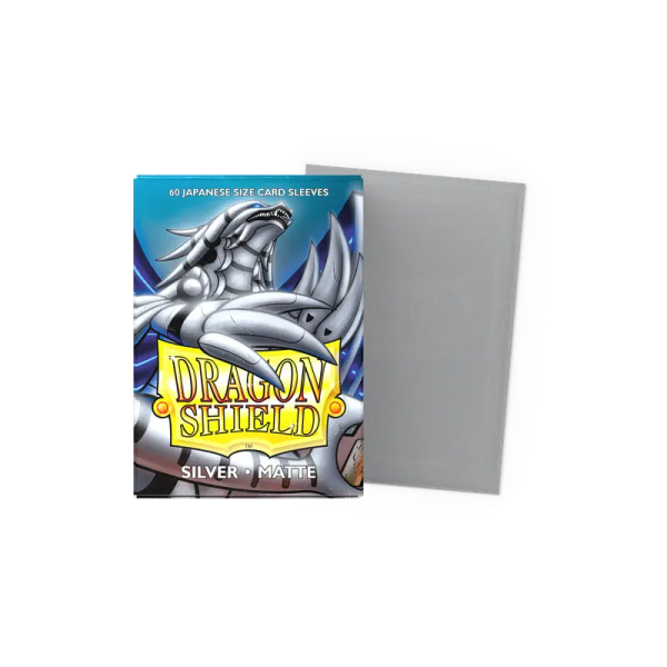 Dragon Shield Japanese Size Sleeves - Silver (60 Matte Kartenh&uuml;llen)