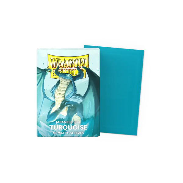 Dragon Shield Japanese Size Sleeves - Turquoise (60 Matte Kartenh&uuml;llen)