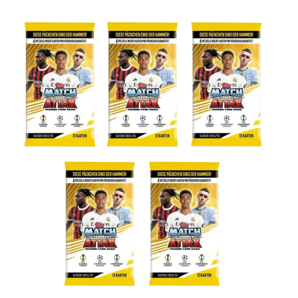 5x Topps Match Attax UEFA Champions League TC 2024/2025 - Booster