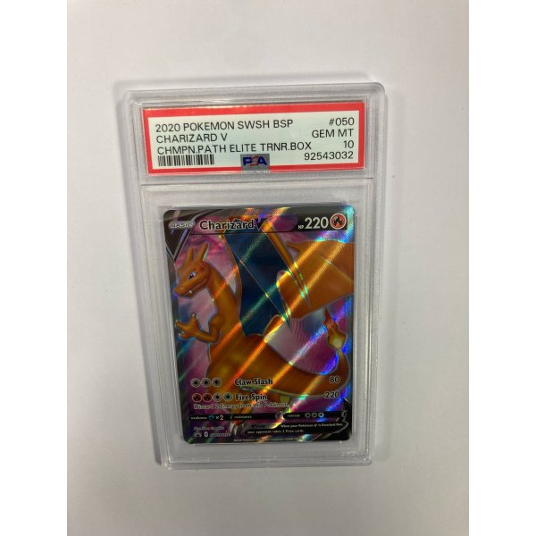 2020 POKEMON SWSH BSP CHARIZARD V CHMPN.PATH ELITE TRNR.BOX PSA 10