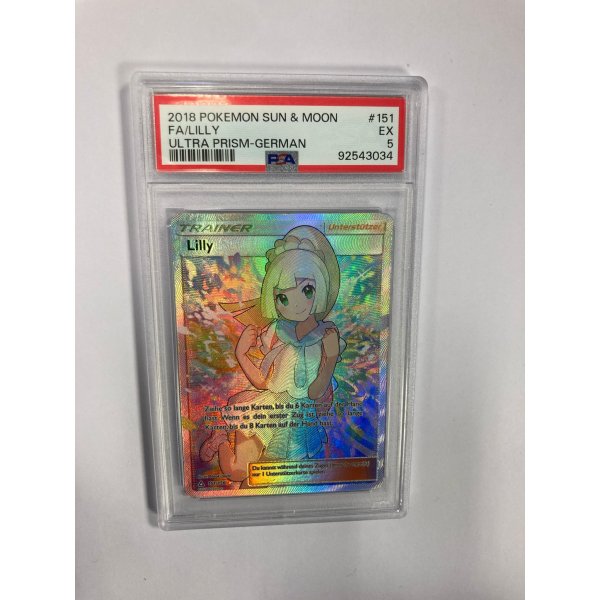 2018 POKEMON SUN &amp; MOON FA/LILLY ULTRA PRISM-GERMAN PSA 5