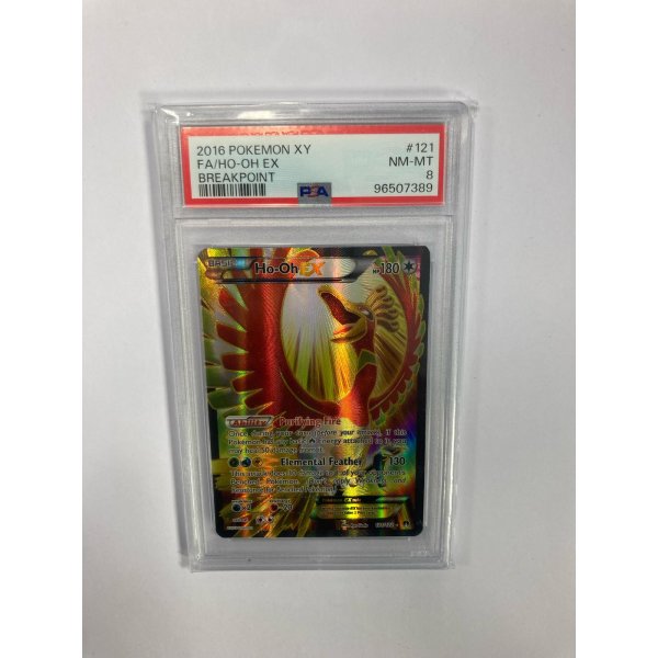 2016 POKEMON XY FA/HO-OH EX BREAKPOINT PSA 8