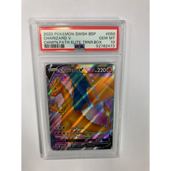 2020 POKEMON SWSH BSP CHARIZARD V CHMPN.PATH ELITE TRNR.BOX PSA 10