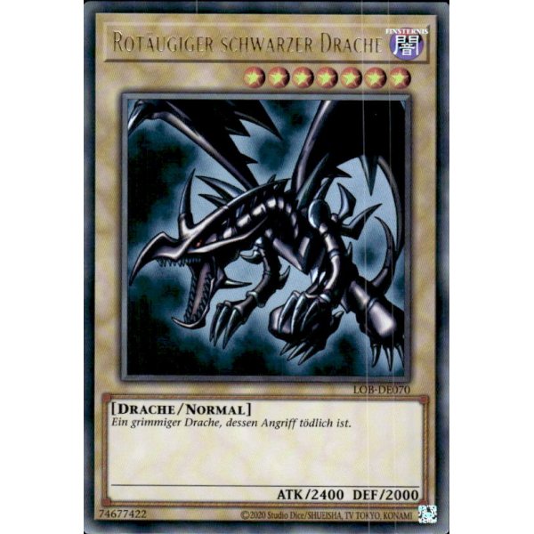 Rot&auml;ugiger schwarzer Drache