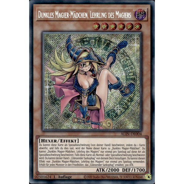 Dunkles Magier-M&auml;dchen, Lehrling des Magiers ALIN-DE004 (Secret Rare)