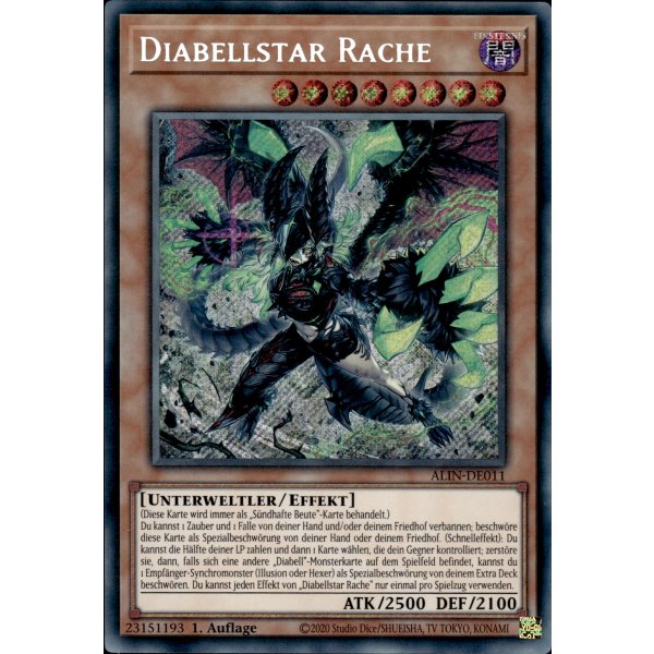 Diabellstar Rache ALIN-DE011 (Secret Rare)