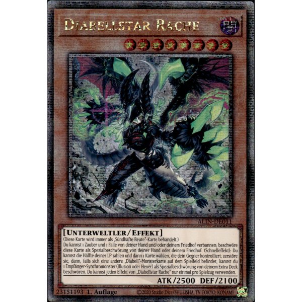 Diabellstar Rache ALIN-DE011 (Quarter Century Secret Rare)