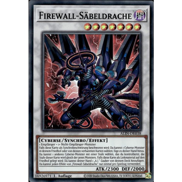 Firewall-S&auml;beldrache ALIN-DE038 (Super Rare)