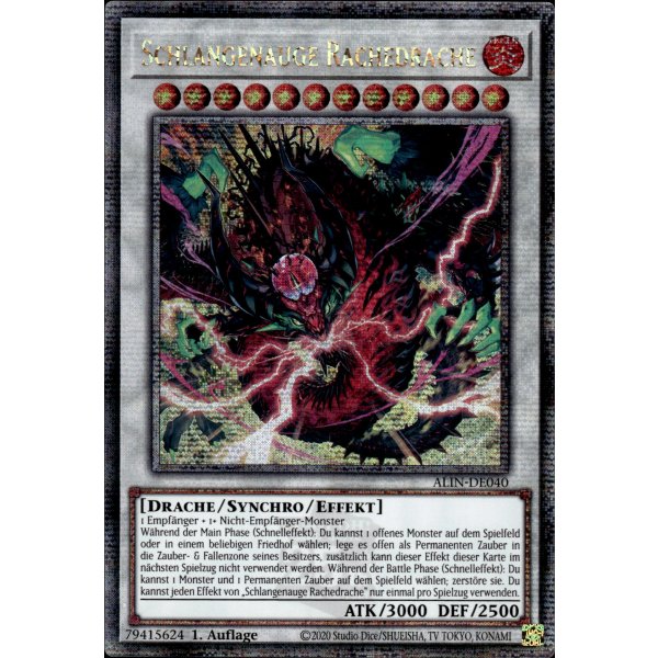 Schlangenauge Rachedrache ALIN-DE040 (Quarter Century Secret Rare)