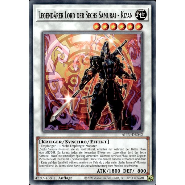 Legend&auml;rer Lord der Sechs Samurai - Kizan ALIN-DE042