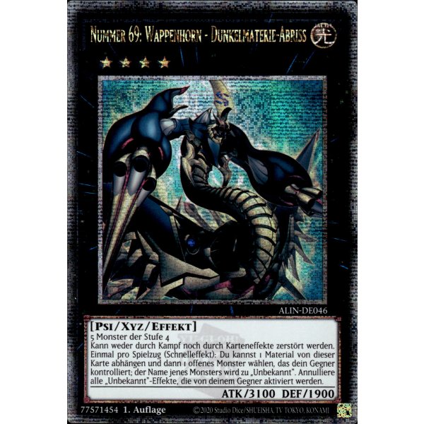 Nummer 69: Wappenhorn - Dunkelmaterie-Abriss ALIN-DE046 (Quarter Century Secret Rare)