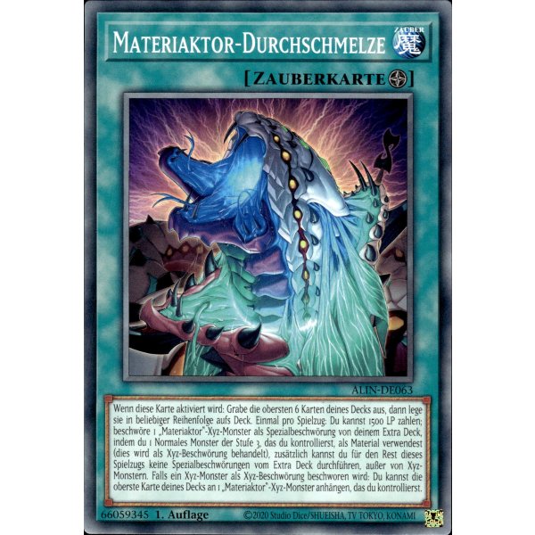 Materiaktor-Durchschmelze ALIN-DE063