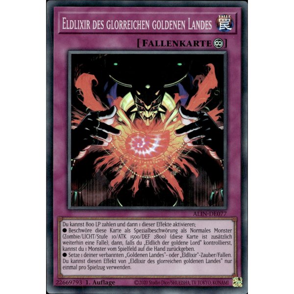 Eldlixir des glorreichen goldenen Landes ALIN-DE077 (Super Rare)