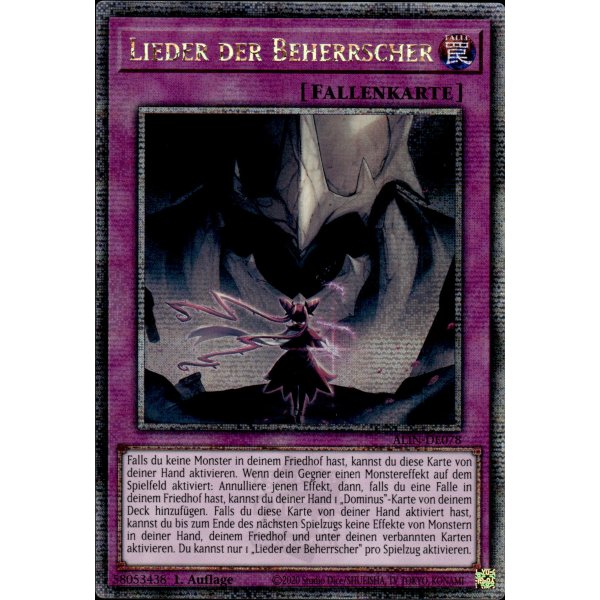Lieder der Beherrscher ALIN-DE078 (Quarter Century Secret Rare)