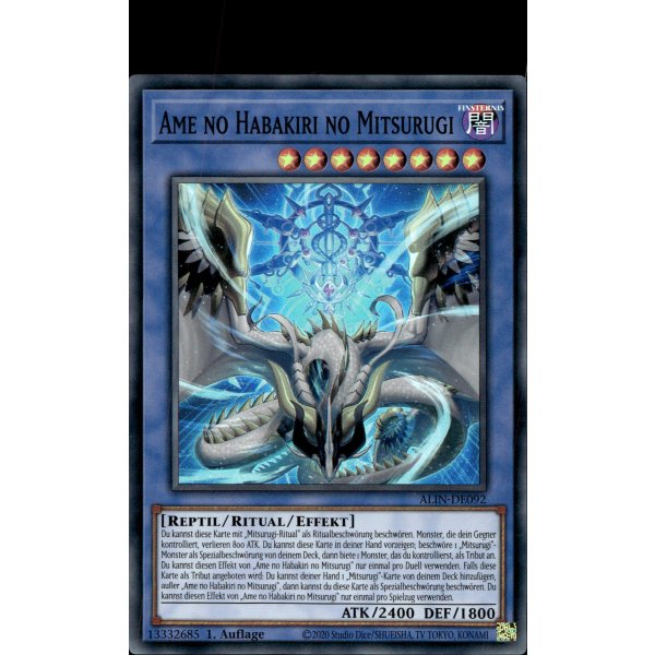 Ame no Habakiri no Mitsurugi ALIN-DE092 (Super Rare)